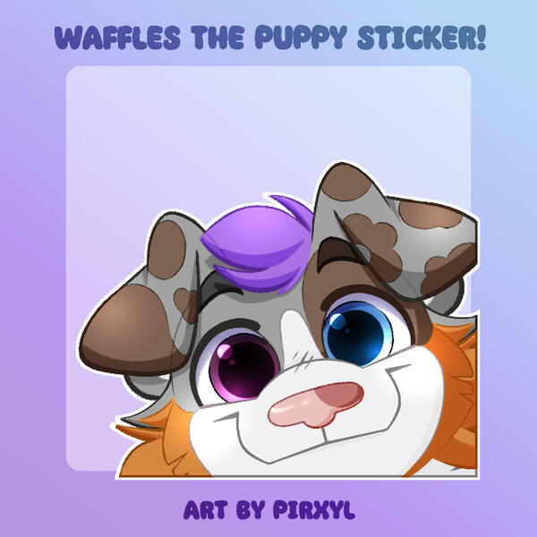 Waffles The Puppy Sticker Waffles The Puppy Sticker